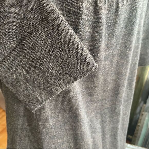 Eileen Fisher Womens Scoop Neck Tunic Merino Wool Sweater Size XS Heather Brown - Picture 3 of 7